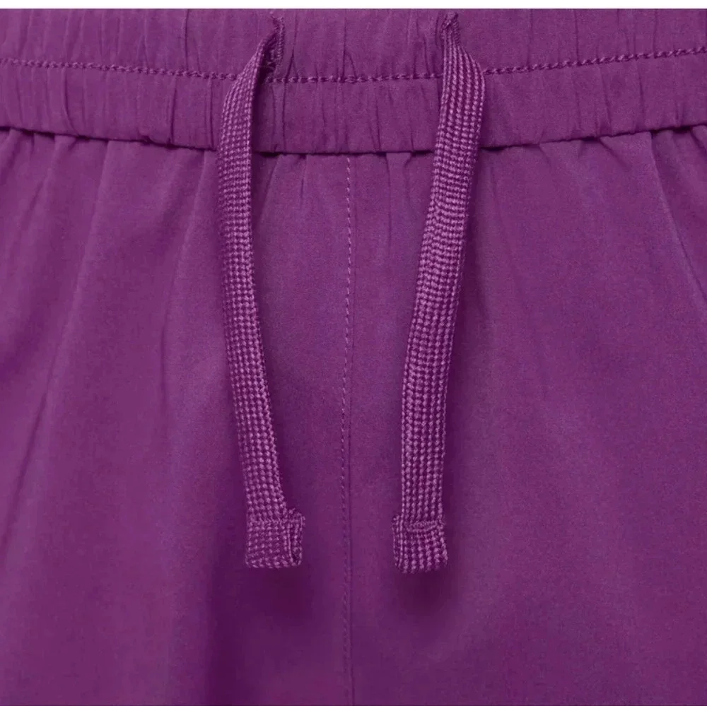 NWT Nike Girls Shorts Dri Fit Loose Fit High Waisted Training Purple Size XS